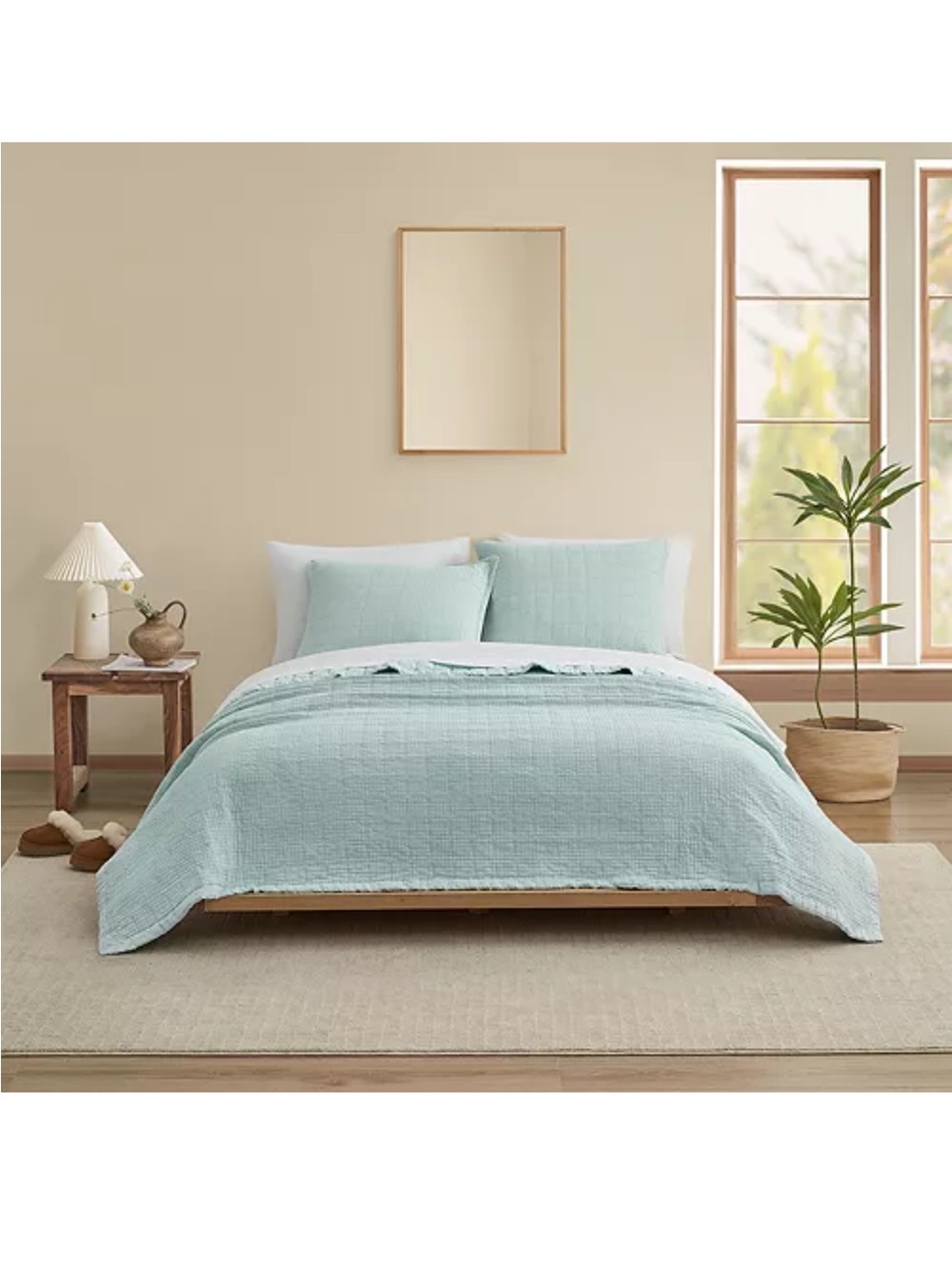 NWT UGG Twin Campo Quilt 2 Pc Set Marble Bedding Set Sham